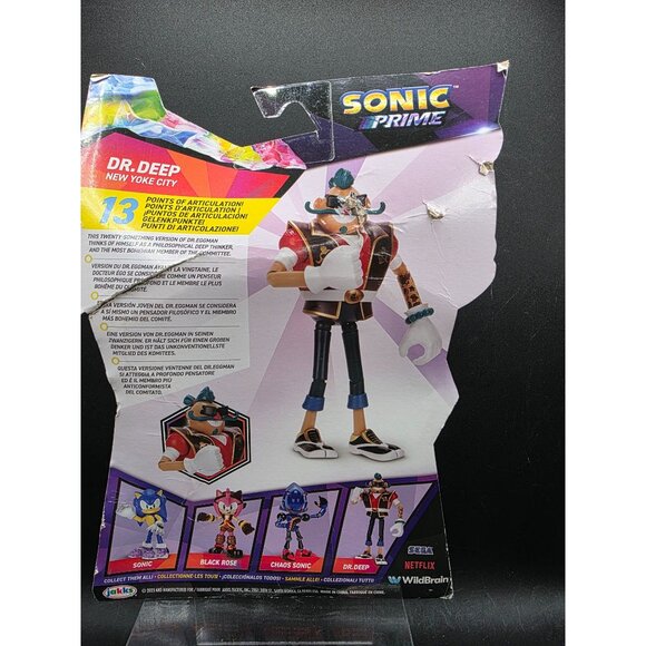 Sonic Prime Dr. Deep Figurine With 13 Points Of Articulation - Picture 4 of 6